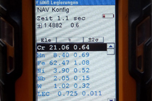 Werkstoffanalyse per Röntgenfluoreszenz